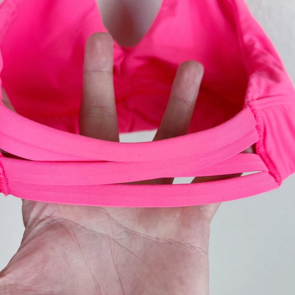 PINK Victoria’s Secret Neon Unlined Halter Sports Bra Sz XS - Picture 5 of 8